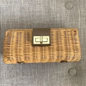 J. Crew rattan clutch